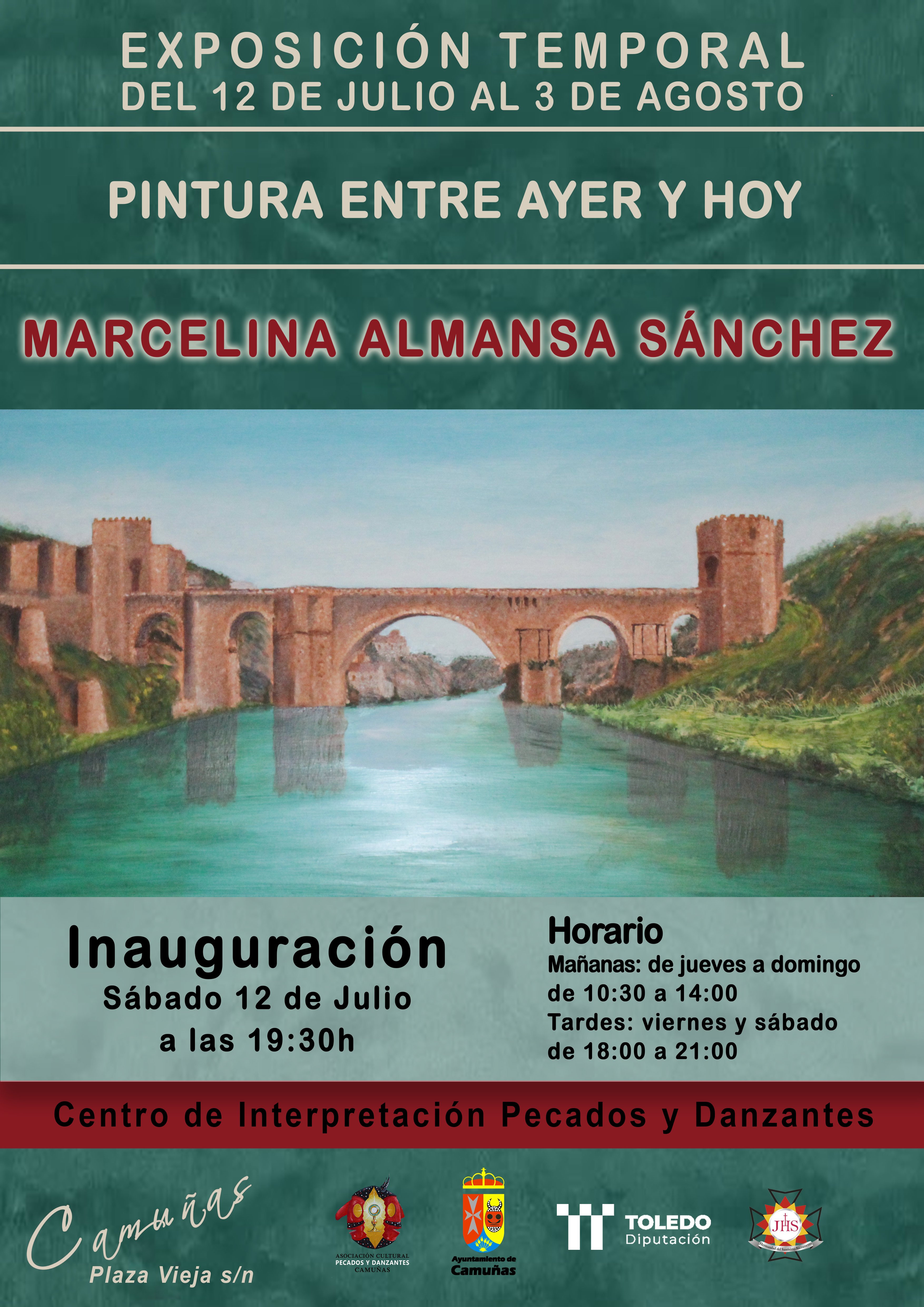 EXPOSICIÓN TEMPORAL "PINTURA ENTRE AYER Y HOY" - MARCELINA ALMANSA SÁNCHEZ CARTEL EXPOSICIÓN TEMPORAL DE PINTURA - MARCELINA ALMANSA SÁNCHEZ