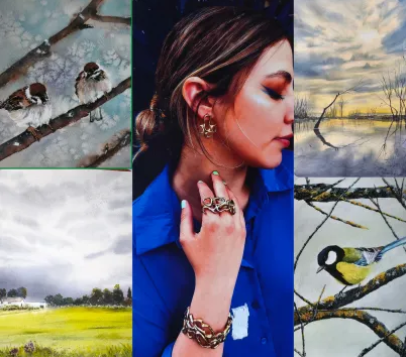 Exposición de pintura y joyas