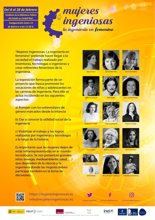 Imagen de la actividad Exposición "Mujeres Ingeniosas: La ingeniería en femenino". Imagen de la actividad Exposición "Mujeres Ingeniosas: La ingeniería en femenino".