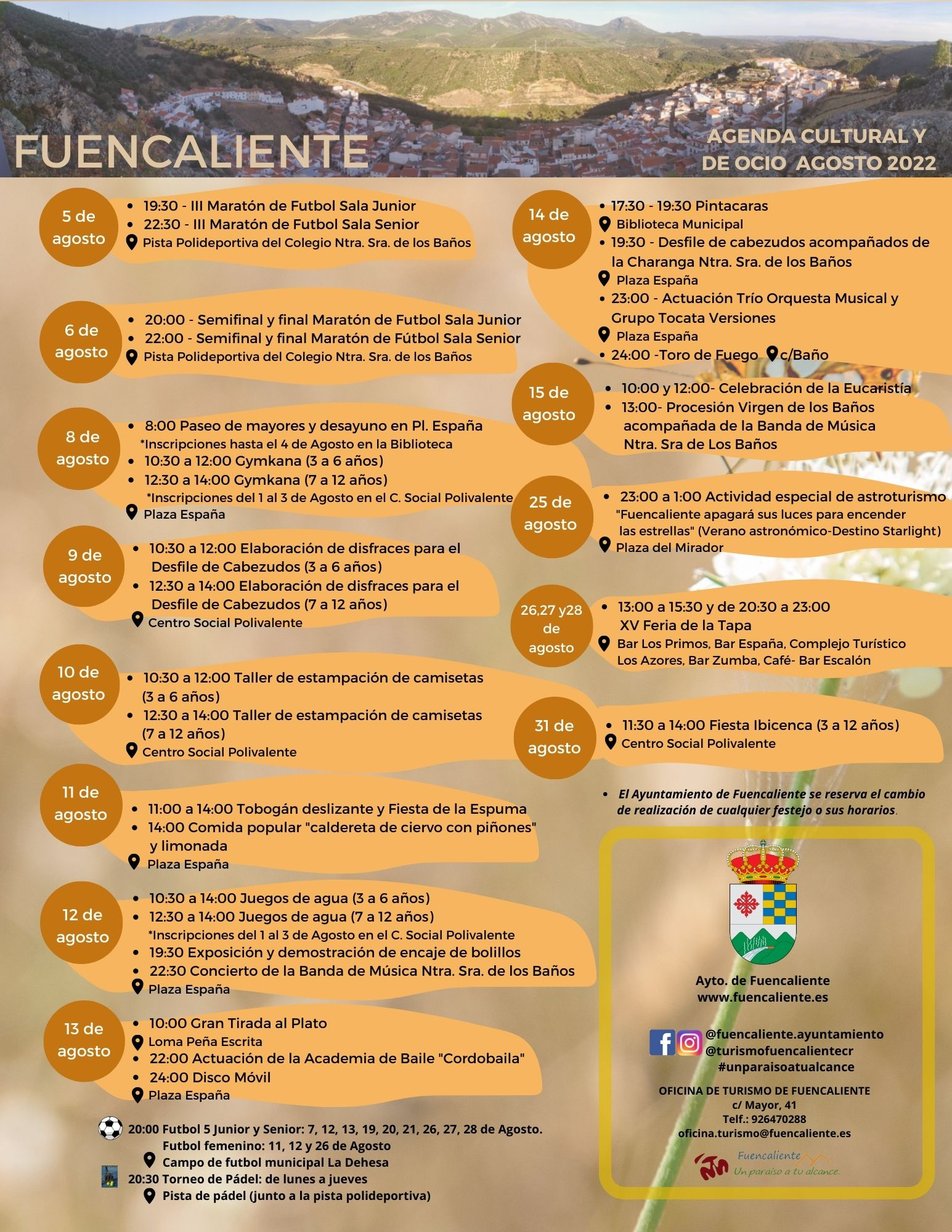 Imagen de la actividad AGENDA CULTURAL Y DE OCIO AGOSTO 2022 Imagen de la actividad AGENDA CULTURAL Y DE OCIO AGOSTO 2022