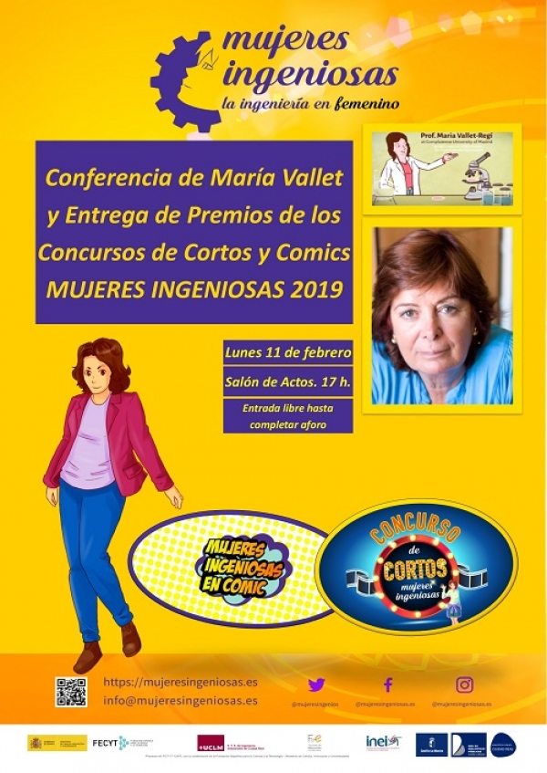 Imagen de la actividad Conferencia de María Vallet y Entrega de premios de los concursos de Cortos y Comics de " Mujeres Ingeniosas 2019 " Imagen de la actividad Conferencia de María Vallet y Entrega de premios de los concursos de Cortos y Comics de " Mujeres Ingeniosas 2019 "
