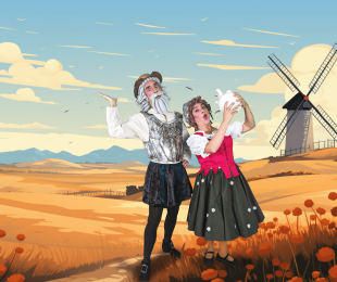 Foto A contar Quijotes. Producciones Teatrales Castilla-La Mancha