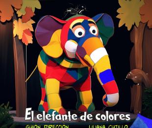 Cartel Elmer el elefante de colores