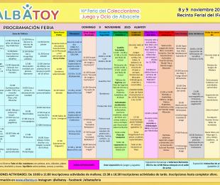 Programa feria domingo 9 noviembre
