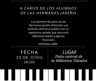 Audición final de curso a cargo de los alumnos de las Hermanas Jareño
