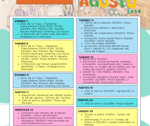 AGENDA CULTURAL Y DE OCIO 2026