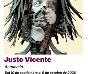 Cartel Exposición Antolomía. Justo Vicente